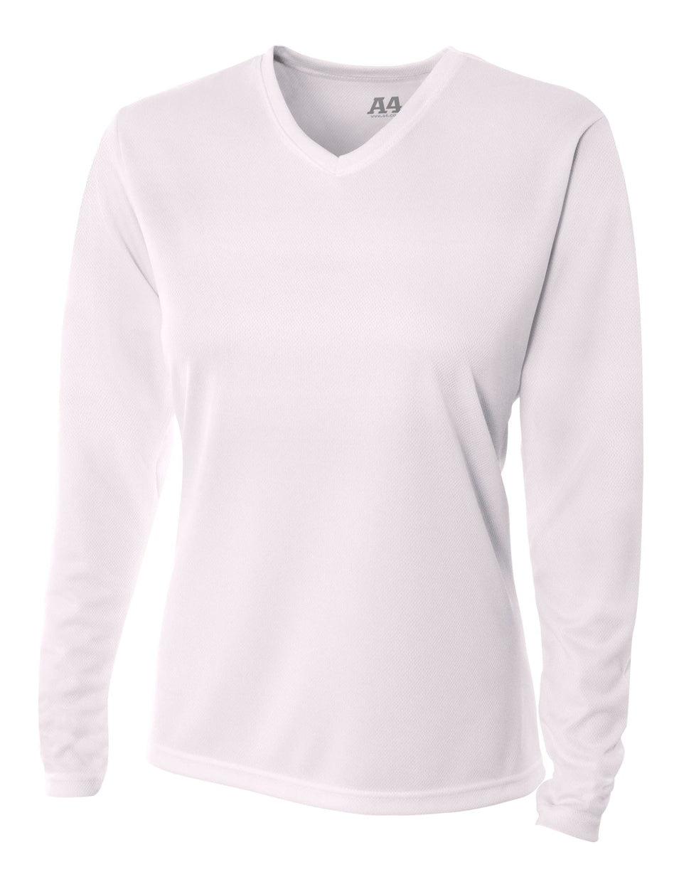 A4 - Long Sleeve V-Neck Bird's Eye Mesh Tee (NW3255)