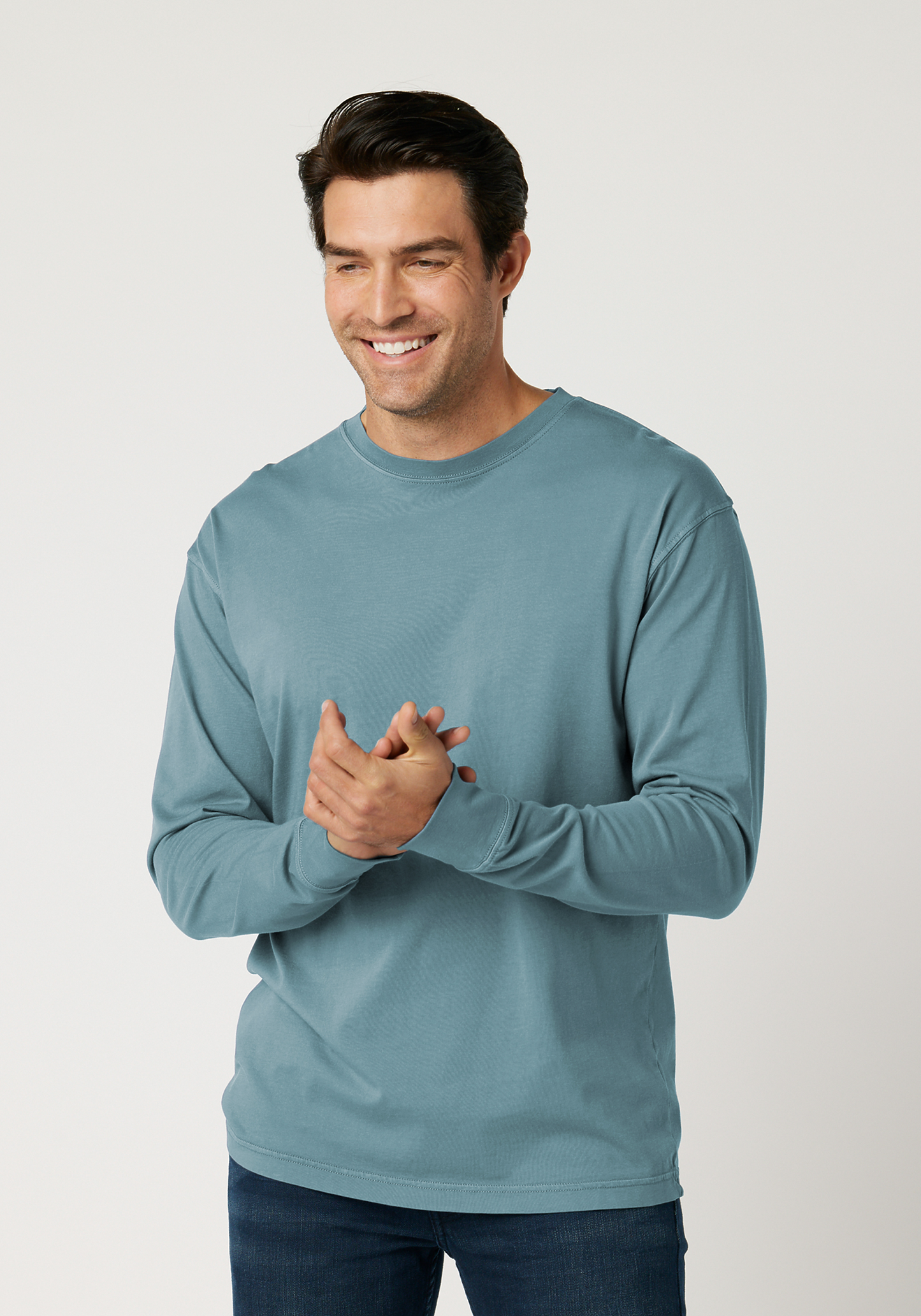 Cotton Heritage Garment Dyed Long Sleeve T-Shirt (OU1964)