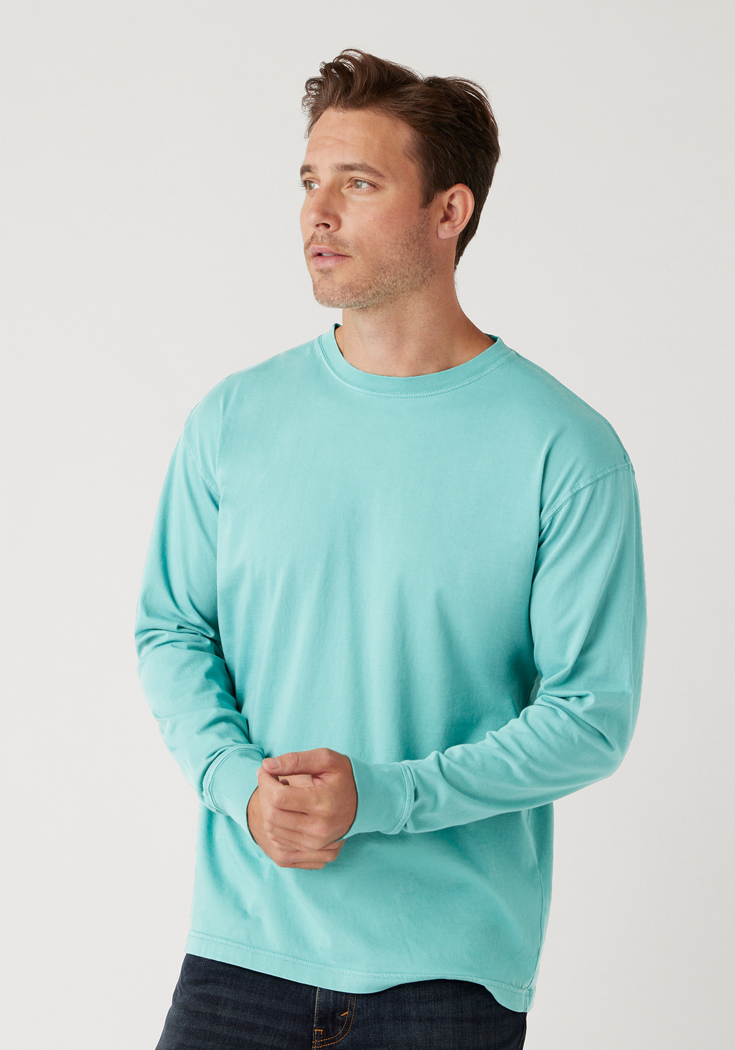 Cotton Heritage Garment Dyed Long Sleeve T-Shirt (OU1964)