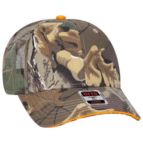 Camouflage 6 Panel Low Profile Mesh Back Trucker Hat (106-752)