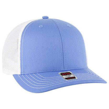 OTTO Cap 6 Panel Mid Profile Mesh Back Trucker Hat (112-1) - Kraft Life Custom Apparel