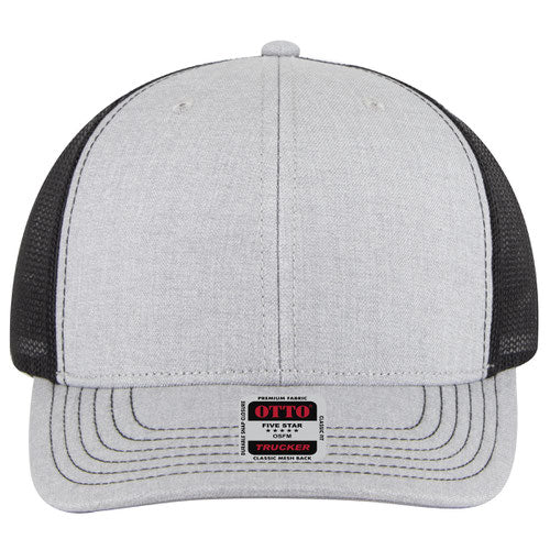 OTTO Cap 6 Panel Mid Profile Mesh Back Trucker Hat (112-1)