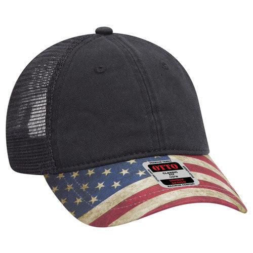 OTTO 6 Panel Low Profile Mesh Back Trucker Dad Hat(121-1281) - Kraft Life Custom Apparel