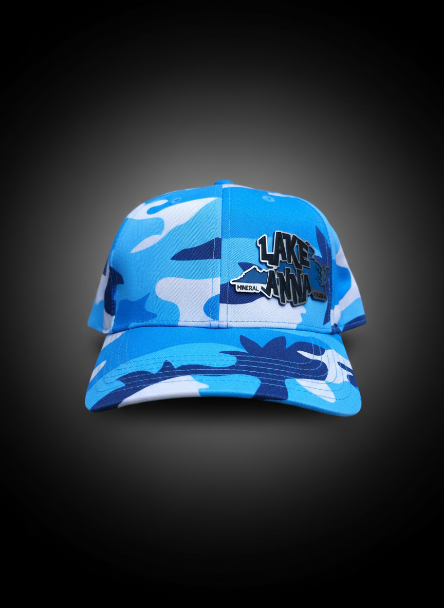 Lake Anna Virginia Blue Camo Trucker Hat