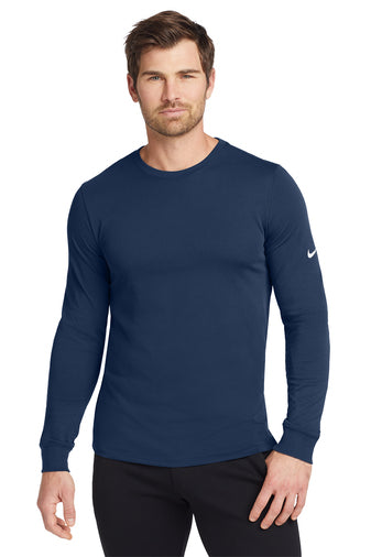 Nike Dri-FIT Cotton/Poly Long Sleeve Tee (NKBQ5230)