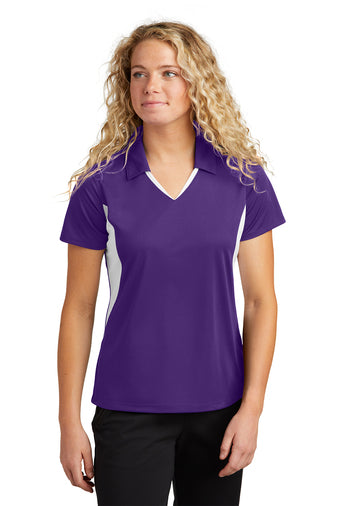 Sport-Tek® Women's Side Blocked Micropique Sport-Wick® Polo (LST655)