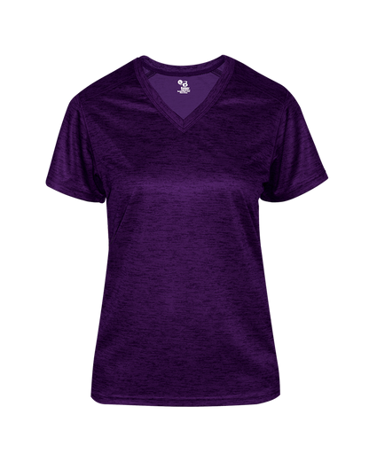 Badger Sport - TONAL BLEND LADIES' V-NECK TEE (417500)