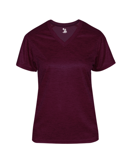 Badger Sport - TONAL BLEND LADIES' V-NECK TEE (417500)