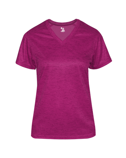 Badger Sport - TONAL BLEND LADIES' V-NECK TEE (417500)