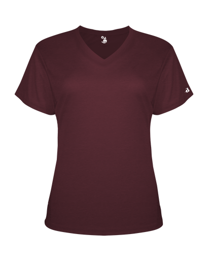 Badger Sport - LADIES TRI-BLEND V-NECK TEE (496200)