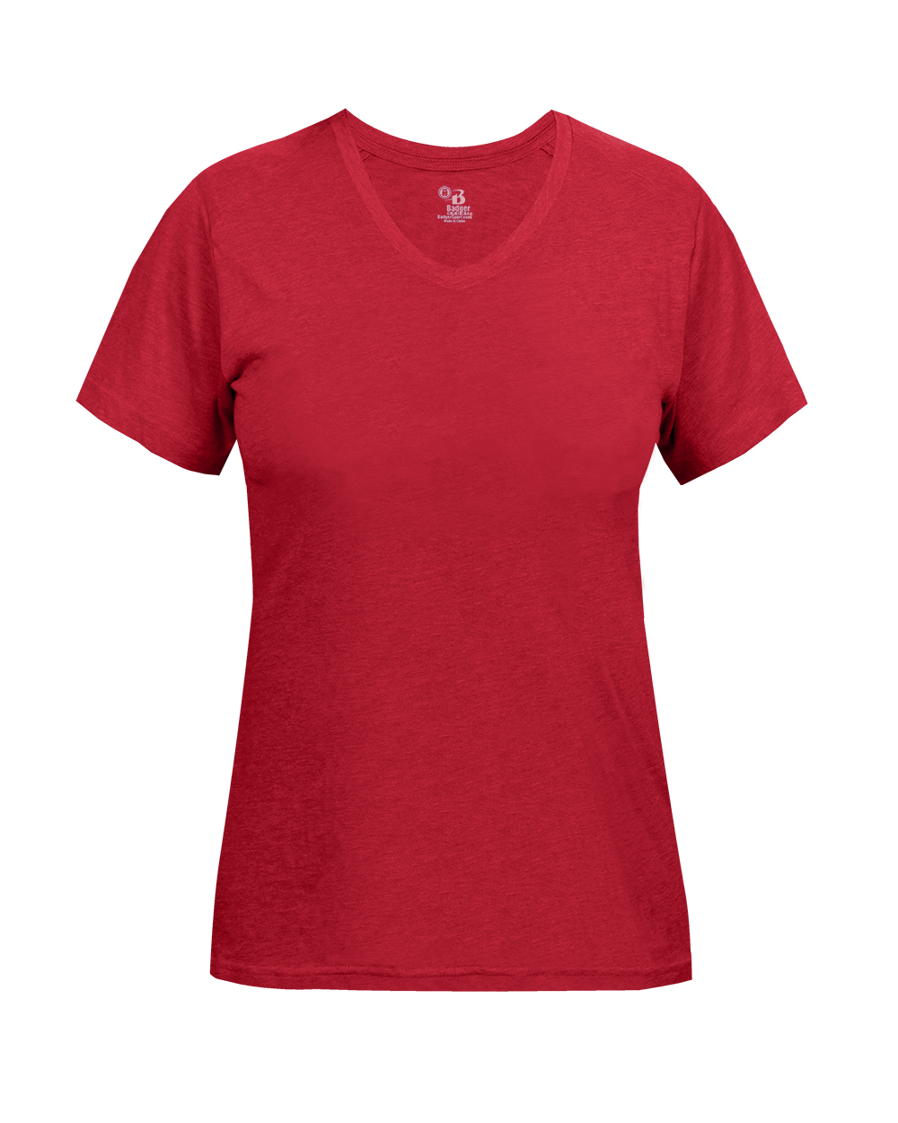 Badger Sport - LADIES TRI-BLEND V-NECK TEE (496200)