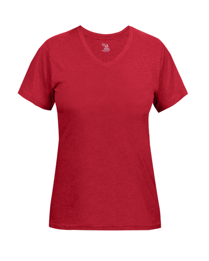 Badger Sport - LADIES TRI-BLEND V-NECK TEE (496200)