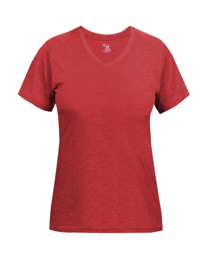 Badger Sport - LADIES TRI-BLEND V-NECK TEE (496200)
