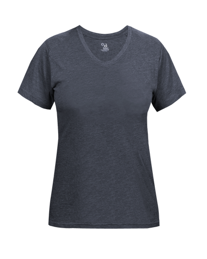 Badger Sport - LADIES TRI-BLEND V-NECK TEE (496200)