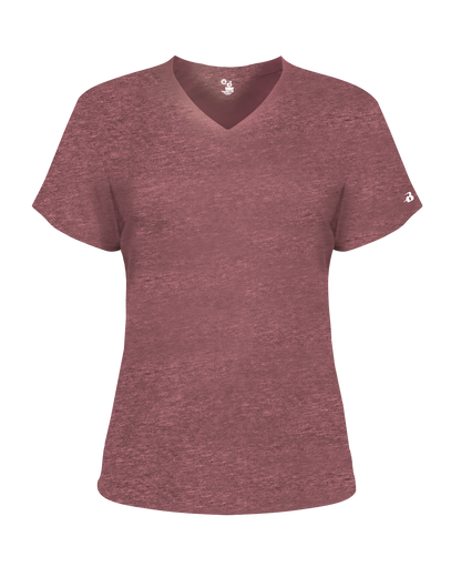 Badger Sport - LADIES TRI-BLEND V-NECK TEE (496200)