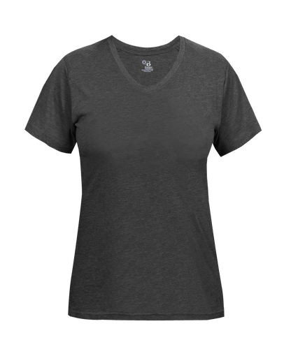 Badger Sport - LADIES TRI-BLEND V-NECK TEE (496200)