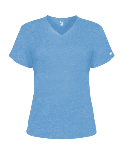 Badger Sport - LADIES TRI-BLEND V-NECK TEE (496200)