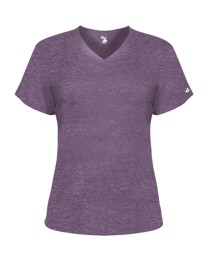 Badger Sport - LADIES TRI-BLEND V-NECK TEE (496200)