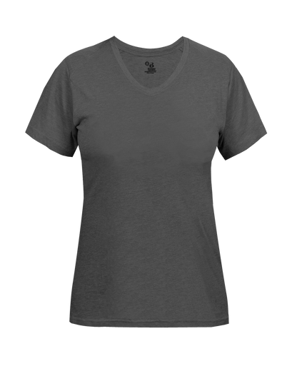 Badger Sport - LADIES TRI-BLEND V-NECK TEE (496200)