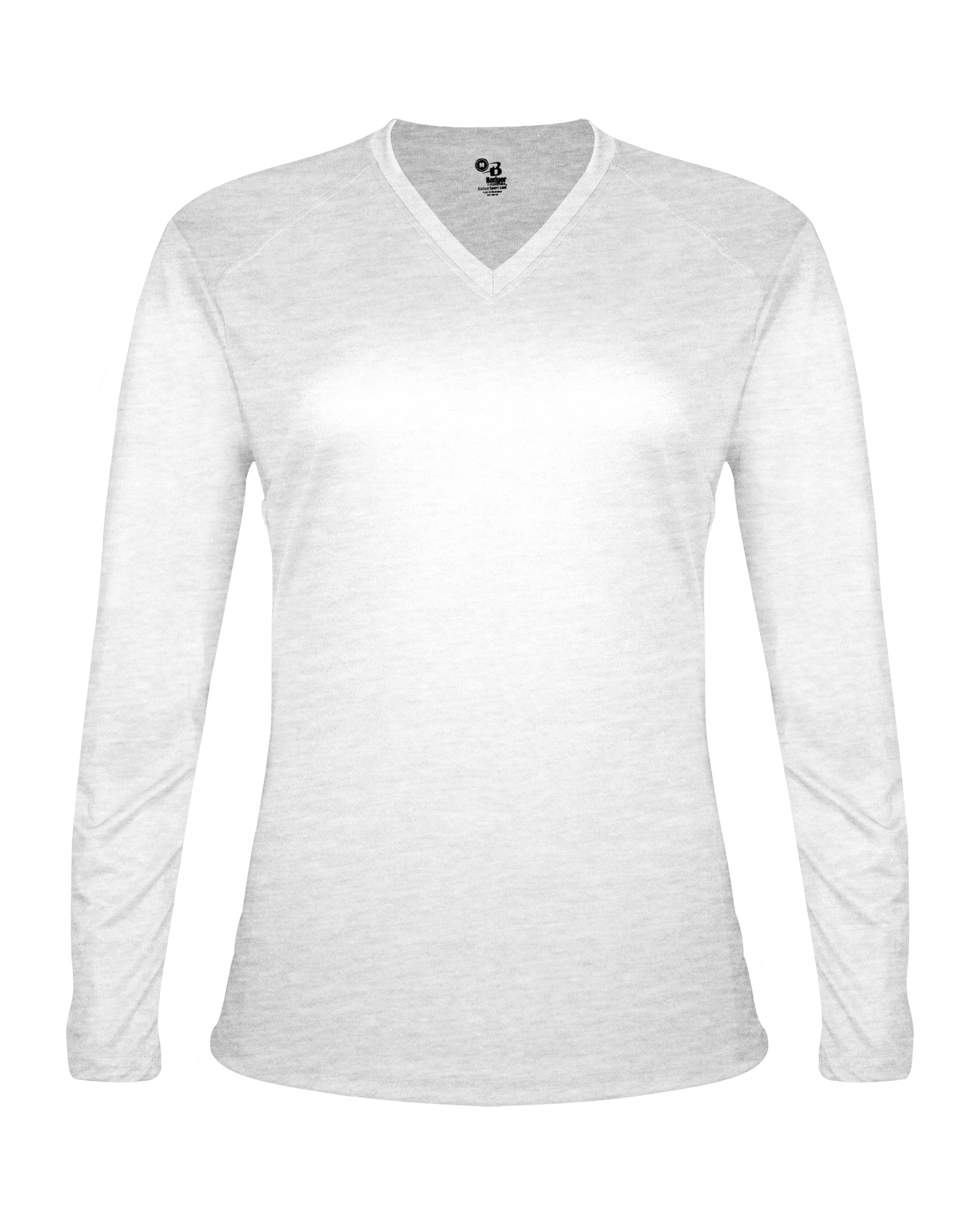 Badger Sport - TRI-BLEND LADIES' V-NECK L/S T (496400)