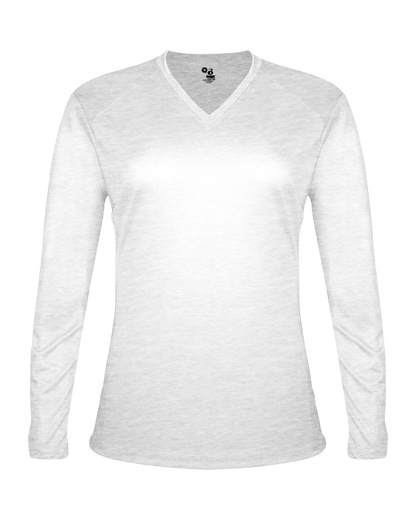 Badger Sport - TRI-BLEND LADIES' V-NECK L/S T (496400)