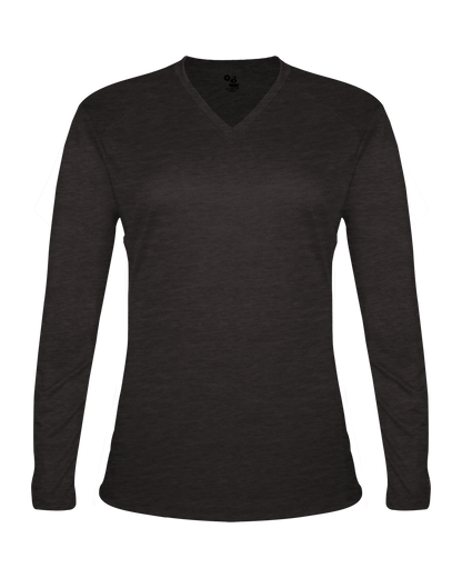 Badger Sport - TRI-BLEND LADIES' V-NECK L/S T (496400)