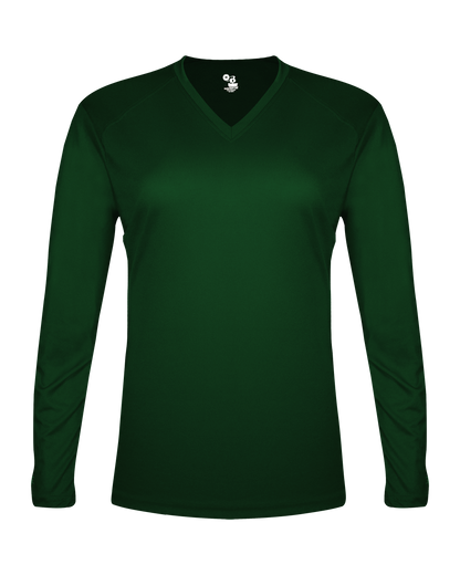 Badger Sport - TRI-BLEND LADIES' V-NECK L/S T (496400)