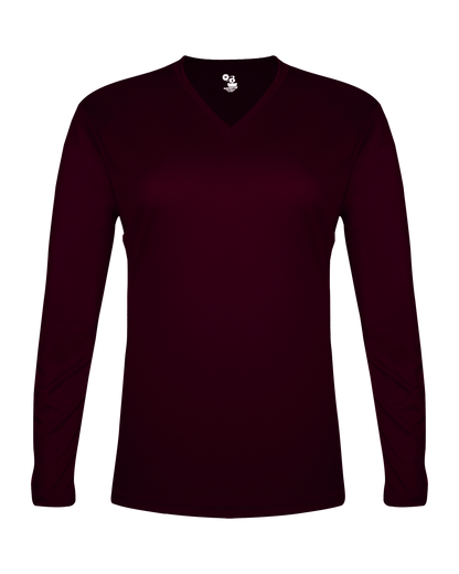 Badger Sport - TRI-BLEND LADIES' V-NECK L/S T (496400)