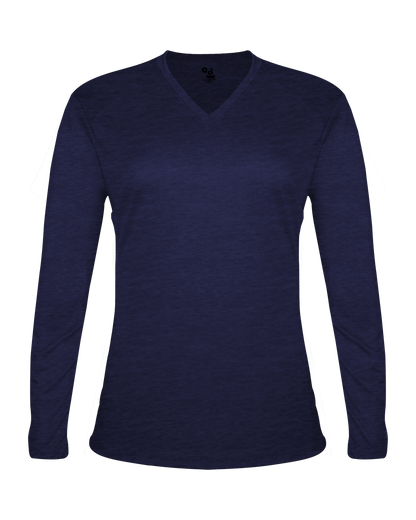 Badger Sport - TRI-BLEND LADIES' V-NECK L/S T (496400)