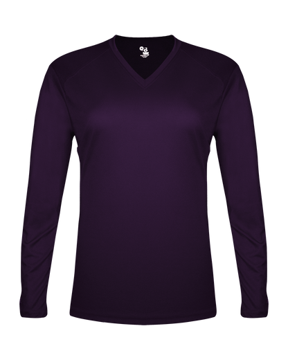 Badger Sport - TRI-BLEND LADIES' V-NECK L/S T (496400)