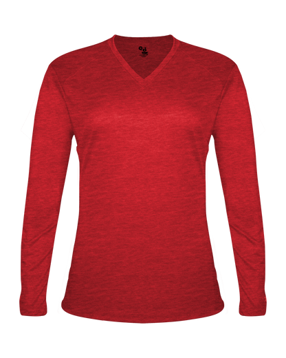 Badger Sport - TRI-BLEND LADIES' V-NECK L/S T (496400)