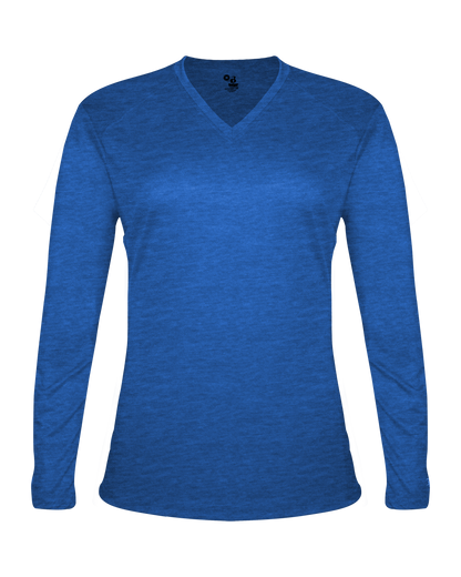 Badger Sport - TRI-BLEND LADIES' V-NECK L/S T (496400)