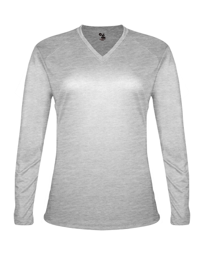 Badger Sport - TRI-BLEND LADIES' V-NECK L/S T (496400)