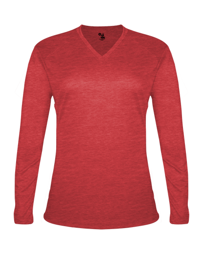 Badger Sport - TRI-BLEND LADIES' V-NECK L/S T (496400)