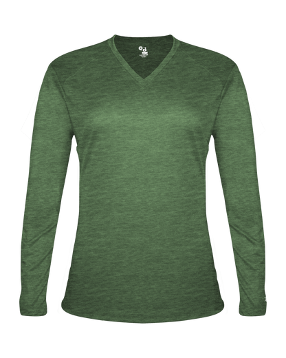 Badger Sport - TRI-BLEND LADIES' V-NECK L/S T (496400)