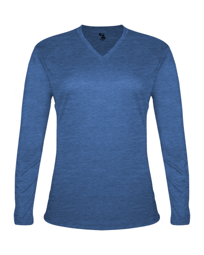 Badger Sport - TRI-BLEND LADIES' V-NECK L/S T (496400)