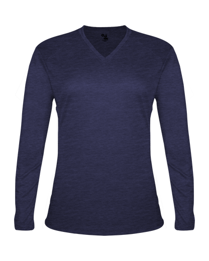 Badger Sport - TRI-BLEND LADIES' V-NECK L/S T (496400)