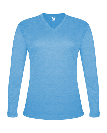 Badger Sport - TRI-BLEND LADIES' V-NECK L/S T (496400)