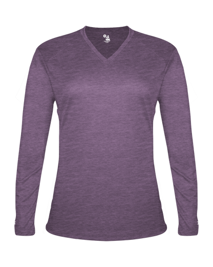 Badger Sport - TRI-BLEND LADIES' V-NECK L/S T (496400)