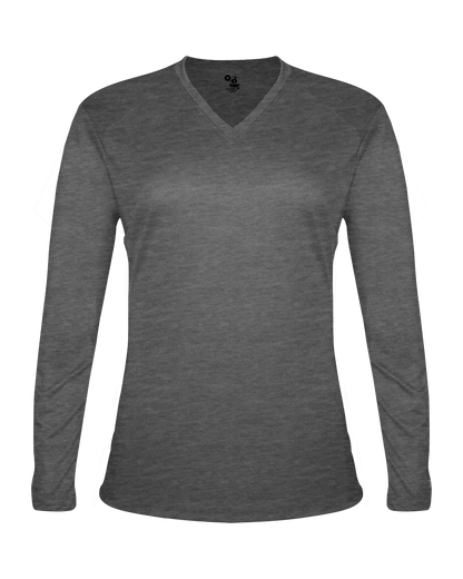Badger Sport - TRI-BLEND LADIES' V-NECK L/S T (496400)