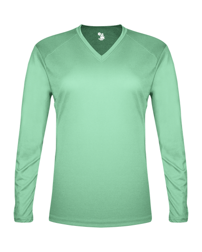 Badger Sport - TRI-BLEND LADIES' V-NECK L/S T (496400)