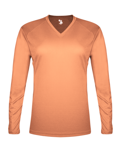 Badger Sport - TRI-BLEND LADIES' V-NECK L/S T (496400)