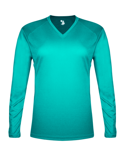 Badger Sport - TRI-BLEND LADIES' V-NECK L/S T (496400)