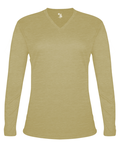 Badger Sport - TRI-BLEND LADIES' V-NECK L/S T (496400)