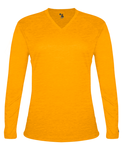 Badger Sport - TRI-BLEND LADIES' V-NECK L/S T (496400)