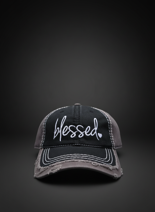 6 Panel Low Profile "Blessed" Embroidered Dad Hat