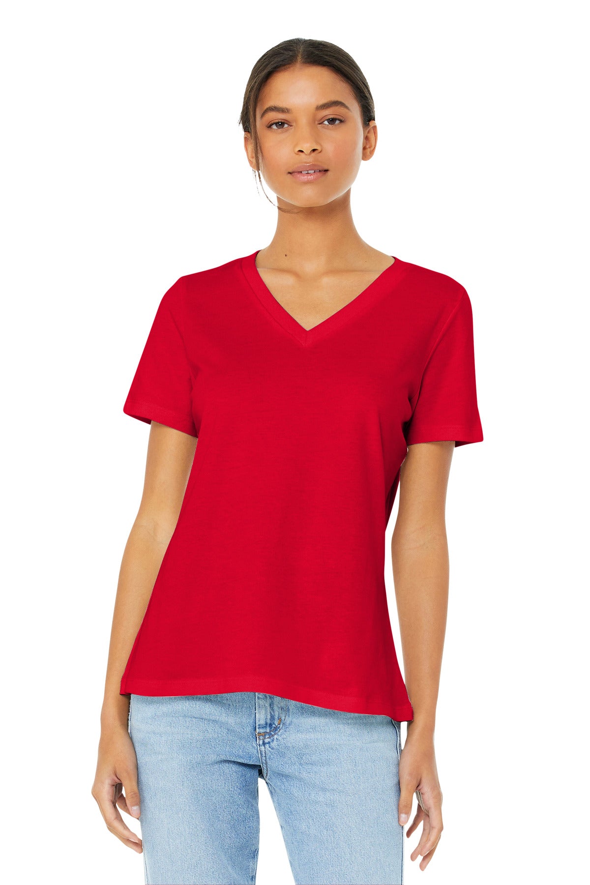 Bella + Canvas - Women's Relaxed Jersey Short Sleeve V-Neck Tee (BC6405)