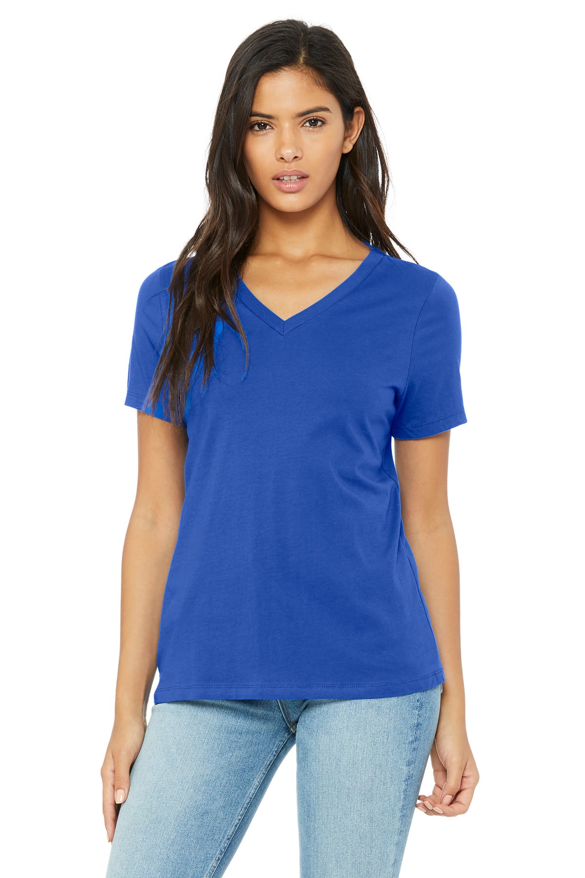 Bella + Canvas - Women's Relaxed Jersey Short Sleeve V-Neck Tee (BC6405)