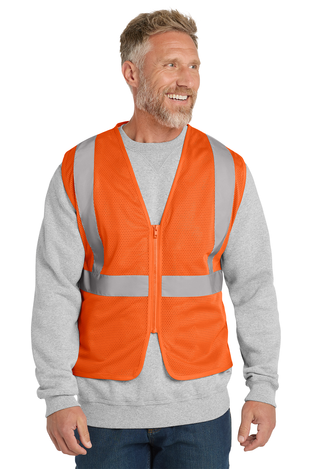 CornerStone® ANSI 107 Class 2 Economy Mesh Zippered Vest (CSV101)