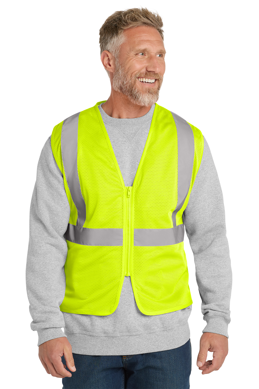 CornerStone® ANSI 107 Class 2 Economy Mesh Zippered Vest (CSV101)